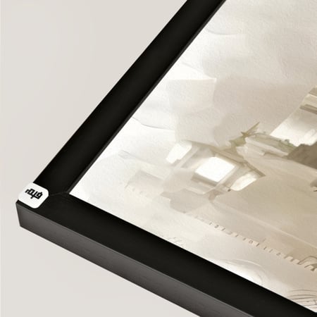 لوحة جدارية كانفس تصور معالم اسلامية بارزة قبب ومآذِن بتدرجات البيج