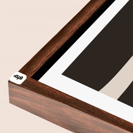 لوحة  جدارية كانفس ، ورقة شجر وفتاة - تدرجات البني والبيج - فن بوهيمي