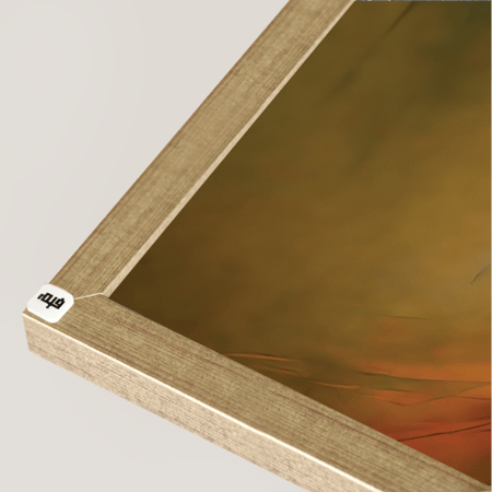 لوحة جدارية كانفس تصور فتاة تعزف على التشيللو تدرجات البرتقالي مع البني والاخضر