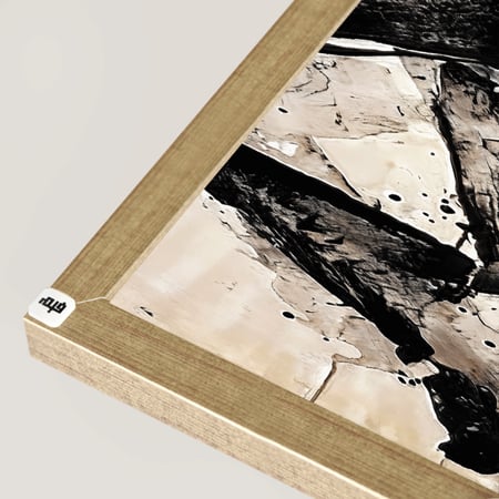 لوحة جدارية كانفس . مقسمة، تداخل ألوان - تدرجات الرمادي مع الأسود والأبيض