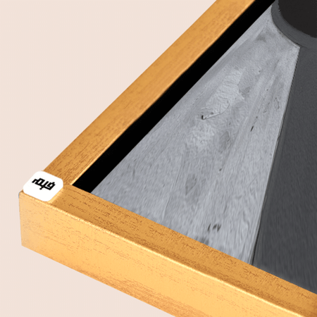 لوحة جدارية كانفس ، أشكال هندسية متداخلة - تدرجات الرمادي مع البيج والأبيض