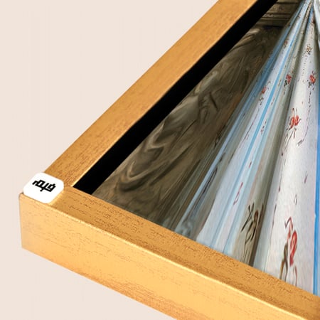 لوحة جدارية كانفس فتاة من العصر الفيكتوري وورد تدرجات بني وأحمر وبيج وأخضر