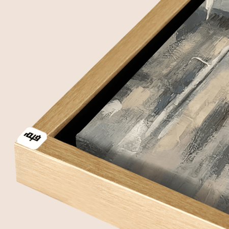 لوحة جدارية كانفس أشخاص وجو ممطر بطابع مائي تدرجات أسود ورمادي وأبيض