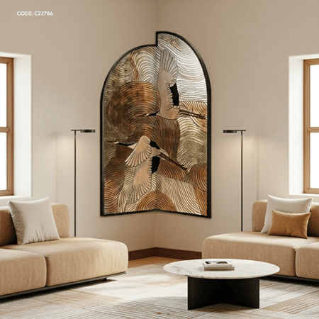 لوحة جدارية كانفس زاوية بتصميم بطابع ياباني