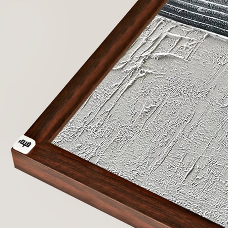 لوحة جدارية كانفس ، طابع جبسي - تدرجات الأسود مع الأبيض