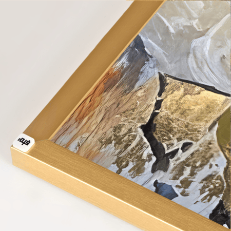 لوحة جدارية كانفس ورود تدرجات الذهبي ورمادي مع أبيض