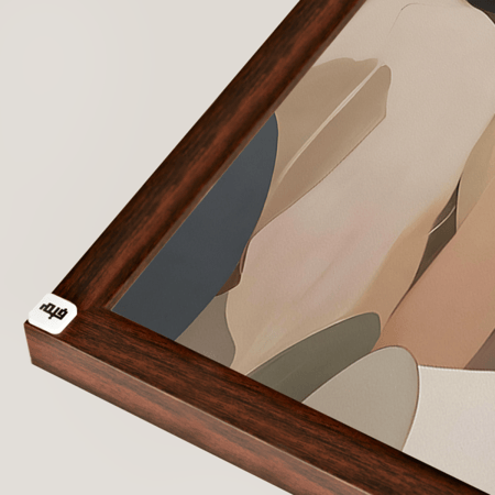 لوحة جدارية كانفس لتداخل مساحات لونية واشكال منحنية