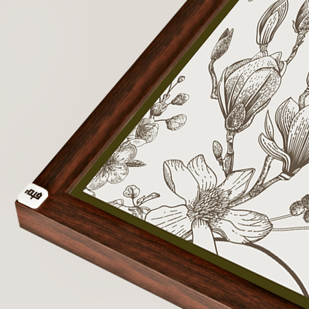 لوحة جدارية تتكون من قطعتين تتميز بنمط نباتي مستوحى من الفن الكلاسيكي