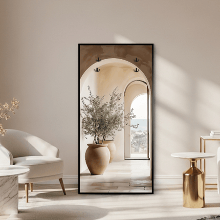 لوحة جدارية كانفس مزودة بعلاقات معدنية فازة