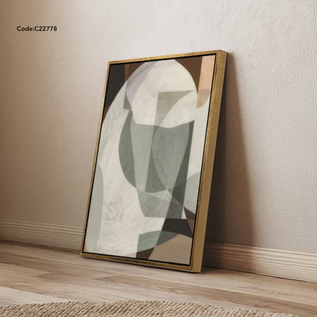 لوحة جدارية كانفس بتصميم لاشكال وظلال متداخلة