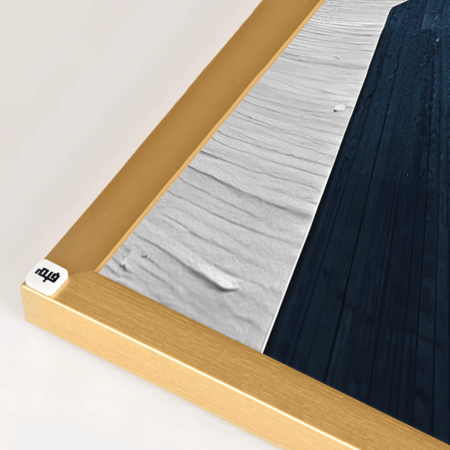 لوحة جدارية كانفس بتصميم تجريدي بتدرجات الكحلي والرمادي