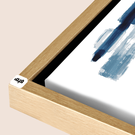 لوحة جدارية كانفس مقسمة ، تداخل ألوان  - تدرجات الأزرق مع الأبيض