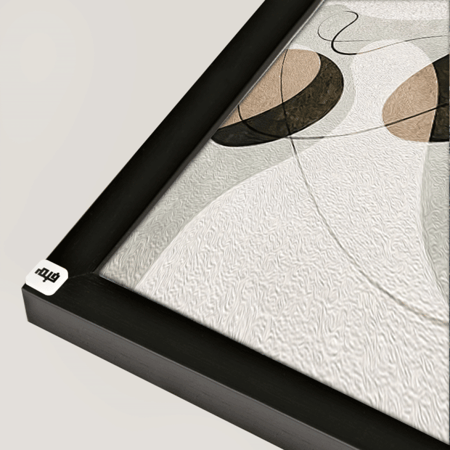 لوحة جدارية كانفس تداخل ألوان وظل تدرجات بني وبيج