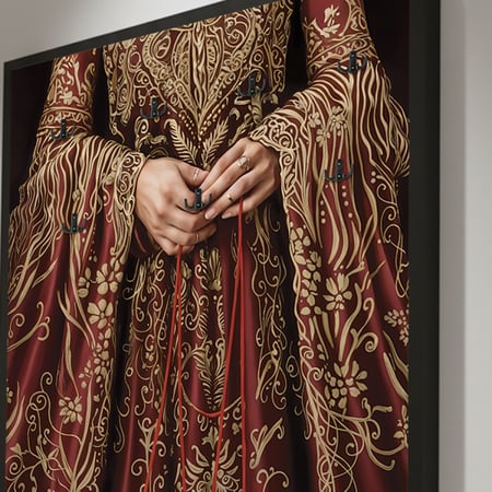 لوحة جدارية كانفس مزودة بعلاقات معدنية