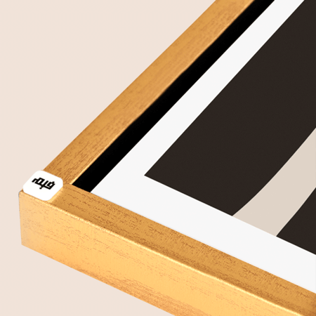 لوحة  جدارية كانفس ، ورقة شجر وفتاة - تدرجات البني والبيج - فن بوهيمي