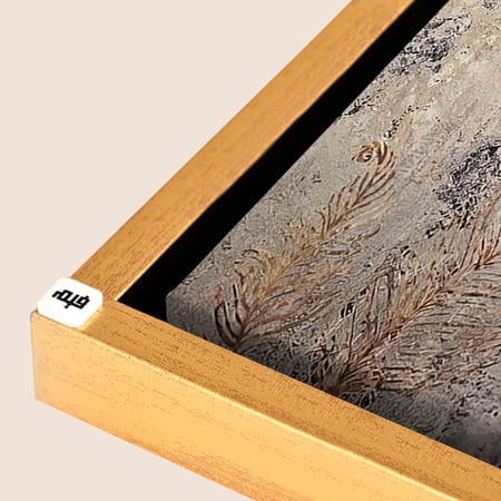 لوحة فنية جدارية كانفس تصور وردة بتدرجات الرمادي و الذهبي