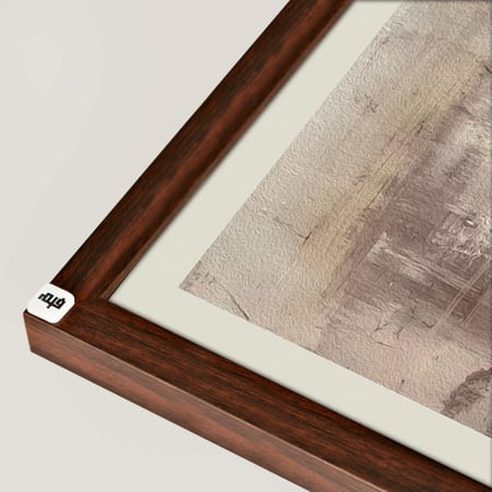 لوحة جدارية كانفس بتدرجات البيج والرمادي والبني