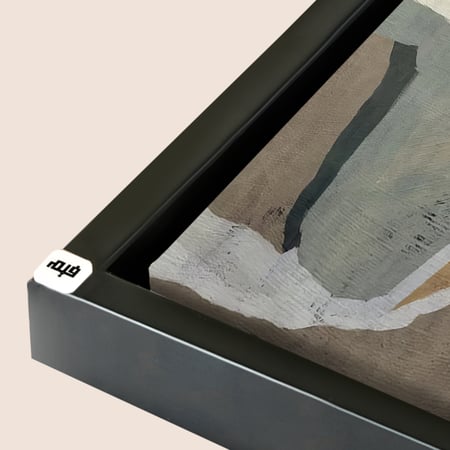 لوحة جدارية كانفس مقسمة ، تداخل - تدرجات البني والبيج مع الرمادي