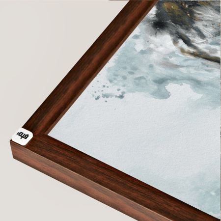 لوحة جدارية كانفس تصور فراشة بتدرجات من اللون التركواز مع الأزرق.