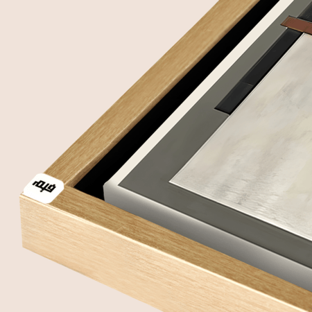 لوحة جدارية كانفس تتكون من جزئين بتصميم هندسي لاشكال مكعبة متداخلة