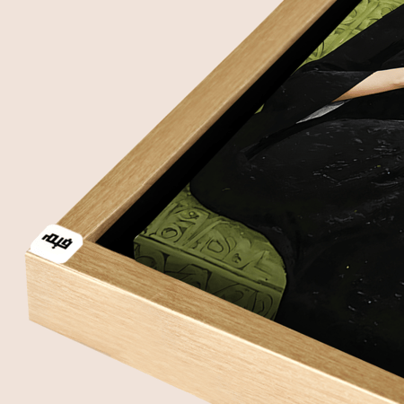 لوحة جدارية كانفس بتصميم لامرأة بخلفية بألوان زاهية