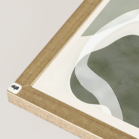 لوحة جدارية كانفس تصور تداخل مساحات لونية