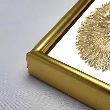 لوحة جدارية اكريليك بتصميم دائرة مشعة بتدرجات من الذهبي مع الأبيض