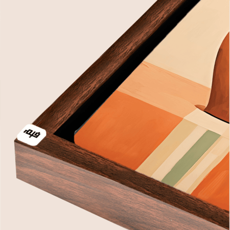 لوحة جدارية تصور مزهريات ملونة بتدرجات دافئة