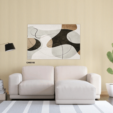 لوحة جدارية كانفس تداخل ألوان وظل تدرجات بني وبيج