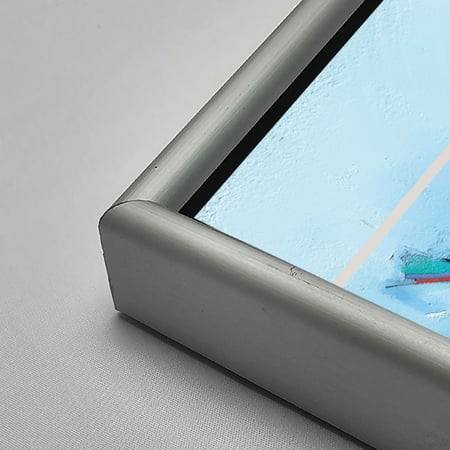 لوحة جدارية اكريليك طيورًا بتدرجات الألوان الزرقاء والبنية مع الوردي.