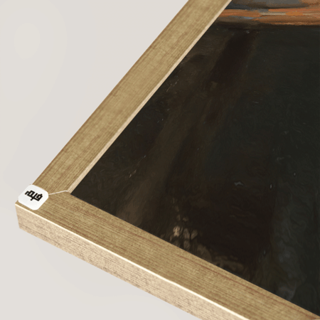 لوحة جدارية كانفس تصور امرأة مرتدية رداء مزين بالزهور