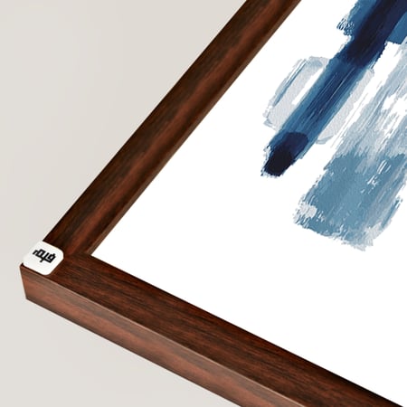 لوحة جدارية كانفس مقسمة ، تداخل ألوان  - تدرجات الأزرق مع الأبيض