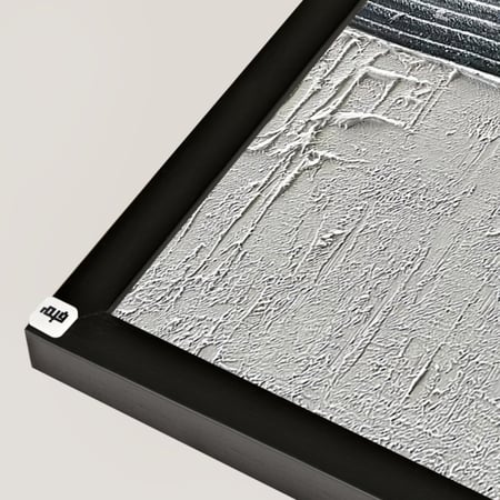 لوحة جدارية كانفس ، طابع جبسي - تدرجات الأسود مع الأبيض