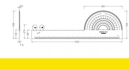 3في1 منقلة,مسطرة,تخطيط شكل حلزون اربع الوان