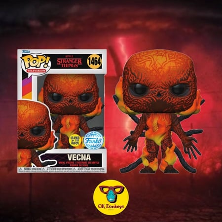 Stranger Things 4 - Vecna on Fire Glow-in-the-Dark Pop!