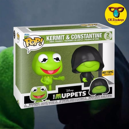 Funko Disney The Muppets Pop! Kermit & Constantine Vinyl Figure Set Hot Topic Exclusive