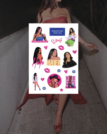 Haifa Wehbe Stickers (pack 2 ) ستيكرات هيفاء وهبي المجموعة (2)