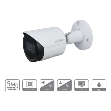 كاميرا شبكية IP  خارجية 5 ميجا اشعة IR مسافة 30 متر