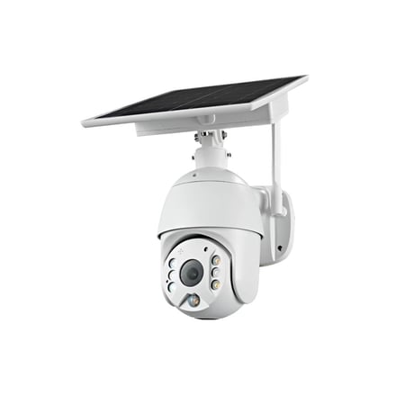 مكونات كاميرا شمسية بدقة 2K تشمل اللوحة والبطارية والهوائي