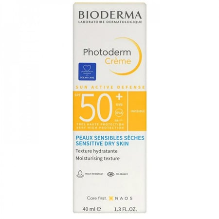كريم واقي من اشعة الشمس فوتوديرم كريم مع درجة حماية 50+ شفاف من بيوديرما 40مل