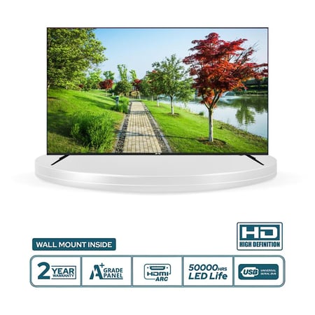 شاشة تلفاز Telezone الذكية 55 بوصة FRAMELESS LED - 4K ULTRA HD ، نظام أندرويد ، مع ريسيفر داخلي، وحامل  جداري مجاني لتجربة ترفيه متطورة