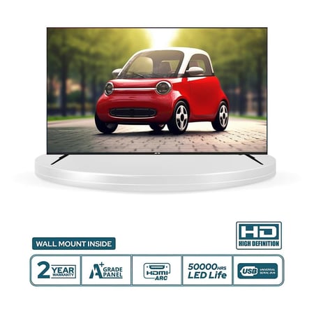 شاشة تلفاز Telezone الذكية 75 بوصة FRAMELESS LED - 4K ULTRA HD ، نظام أندرويد ، مع ريسيفر داخلي، وحامل  جداري مجاني لتجربة ترفيه متطورة