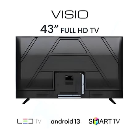 شاشة تلفاز VISIO الذكية 43 بوصة FRAMELESS LED - FULL HD ، نظام أندرويد 11، مع  ريموت و حامل  جداري مجاني لتجربة ترفيه متطورة  SMART TV