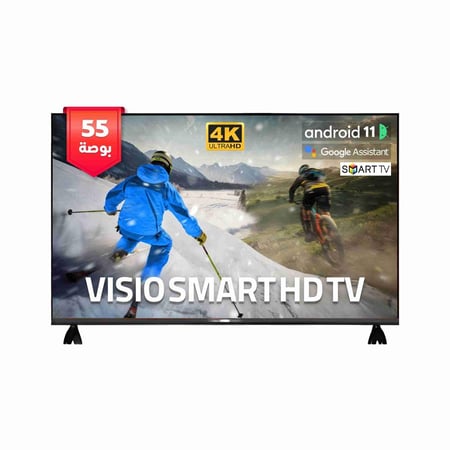 شاشة تلفاز VISIO الذكية 55 بوصة FRAMELESS LED -  4k ULTRA HD ، نظام أندرويد 11، مع  رييسيفر داخلي  و ريموت مجاني لتجربة ترفيه متطورة  SMART  ANDROID TV