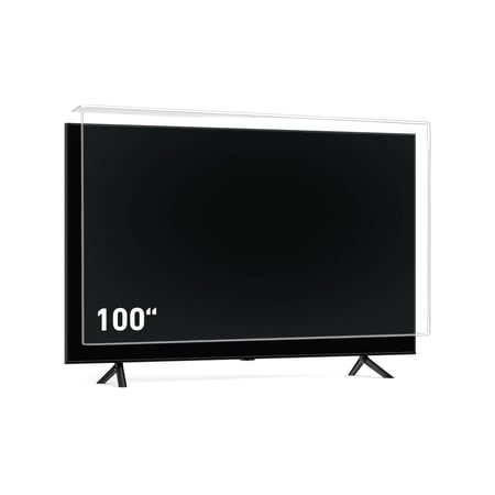 واقي شاشة تلفزيون 100 بوصة مسطحة الدرع الواقي ضد الصدمات، حامي شاشه مسطحه ضد الكسر عالي الجودة مقاوم للخدوش حماية للعين من الأشعة فوق البنفسجية وقاية السوائل ، شفاف