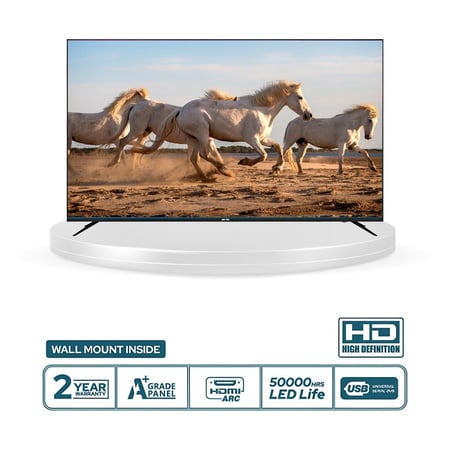 شاشة تلفاز Telezone الذكية 65 بوصة FRAMELESS LED - 4K ULTRA HD ، نظام أندرويد ، مع ريسيفر داخلي، وحامل  جداري مجاني لتجربة ترفيه متطورة