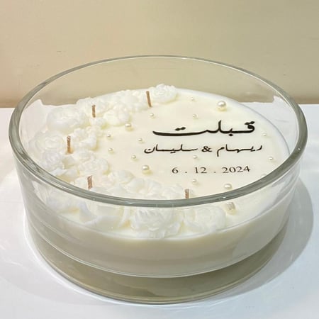 شمعة زجاجية حجم صغير