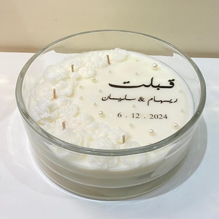 شمعة زجاجية حجم صغير