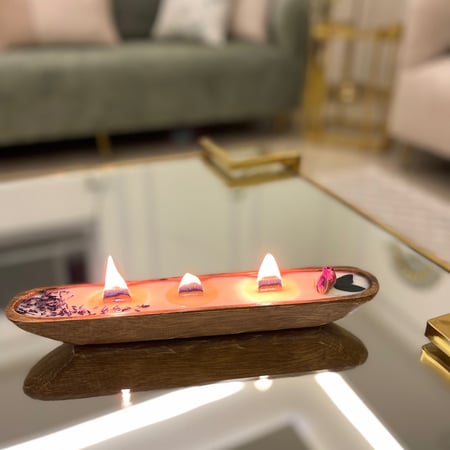 شمعة قالب خشبي طويل