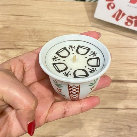 شمعة الفنجال التراثية بطباعة